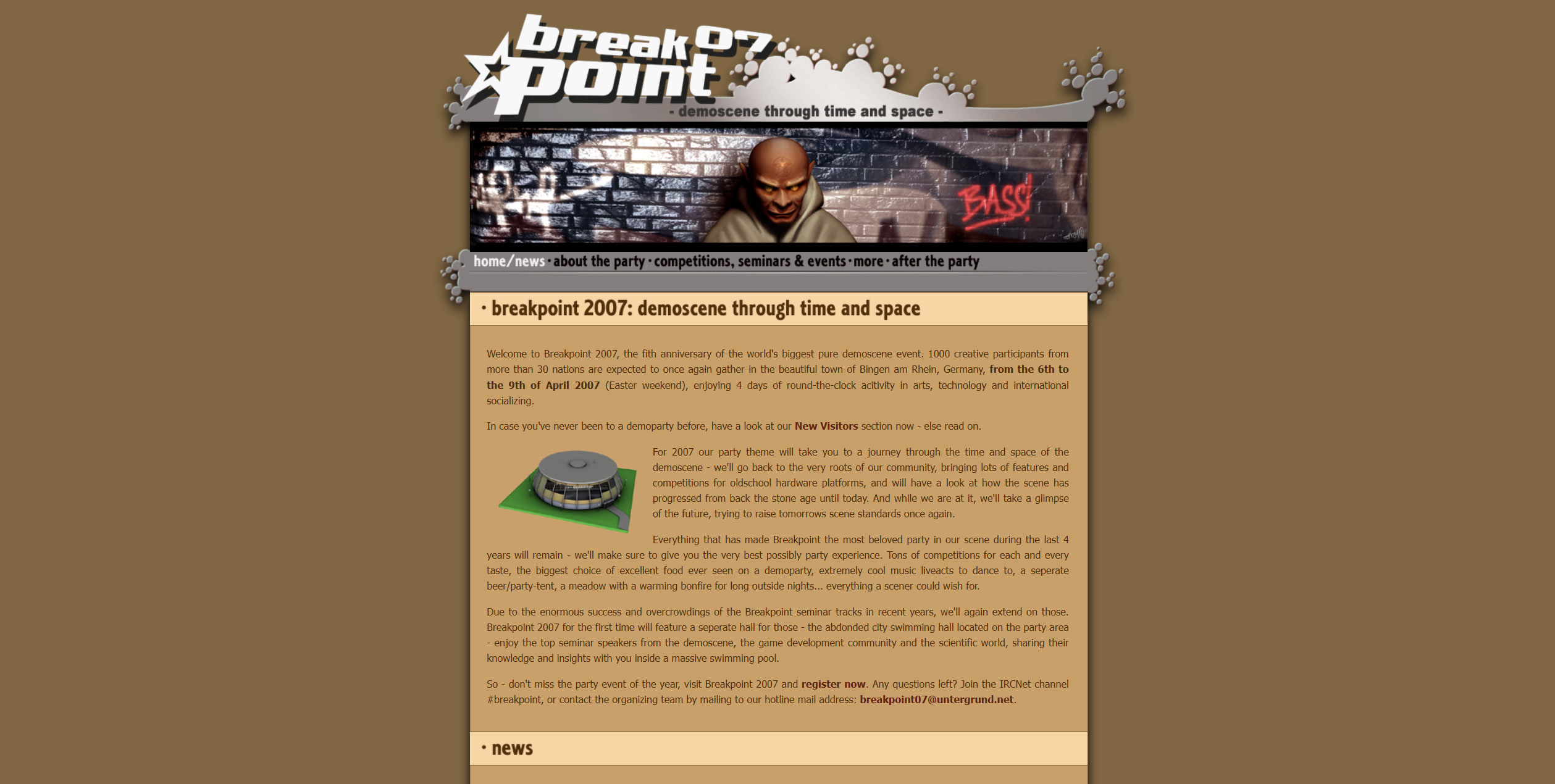 Screenshot of Breakpoint 2007 website